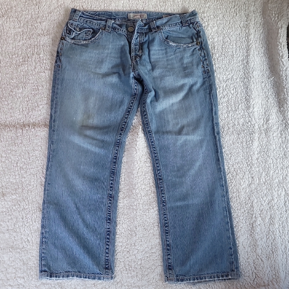 "MEK" NEW YORK STRIGHT MEN'S 100% COTTON  Straight Leg Jeans 38x32